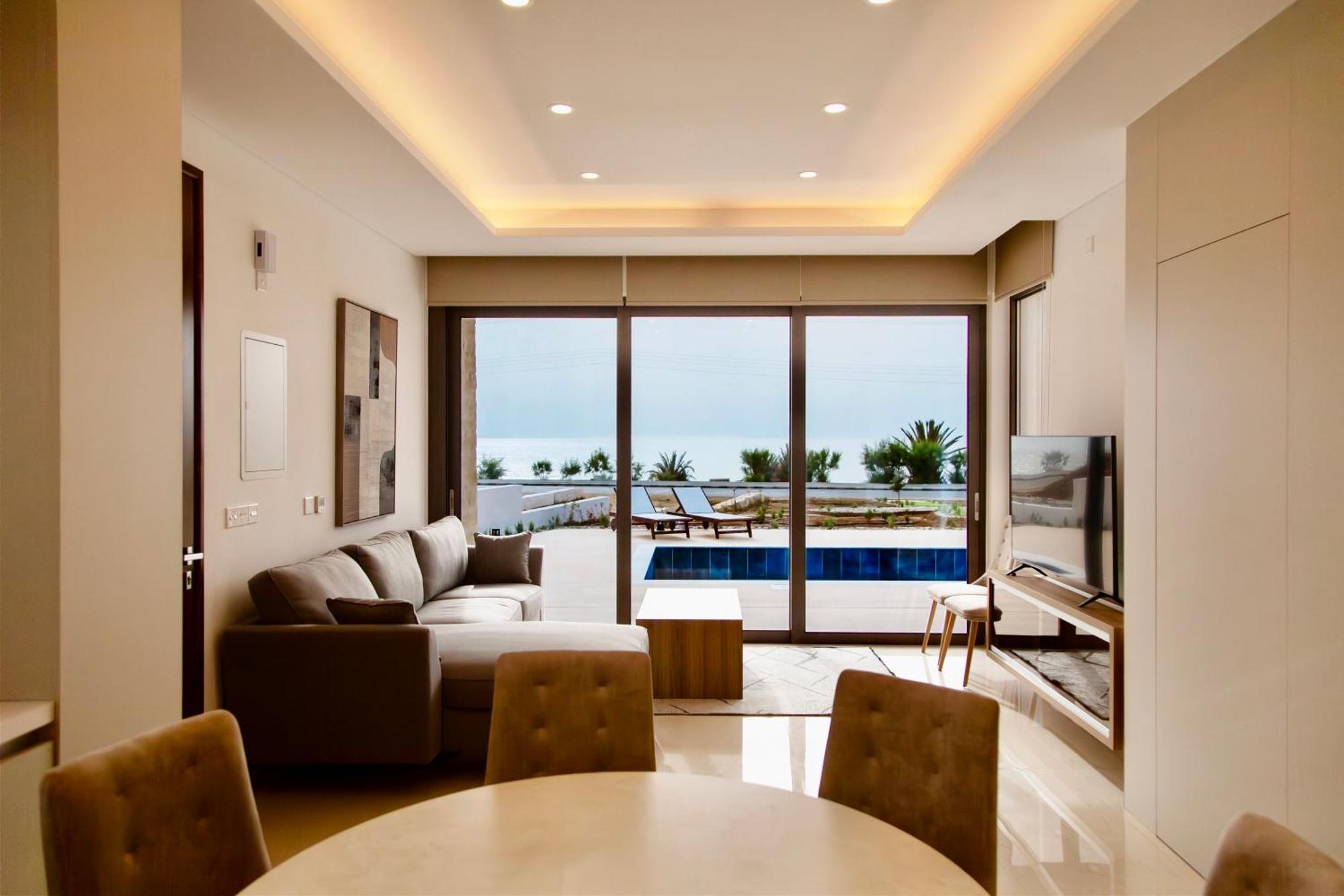 Santa Barbara Seafront Villas W Jacuzzi Pool Paphos Buitenkant foto