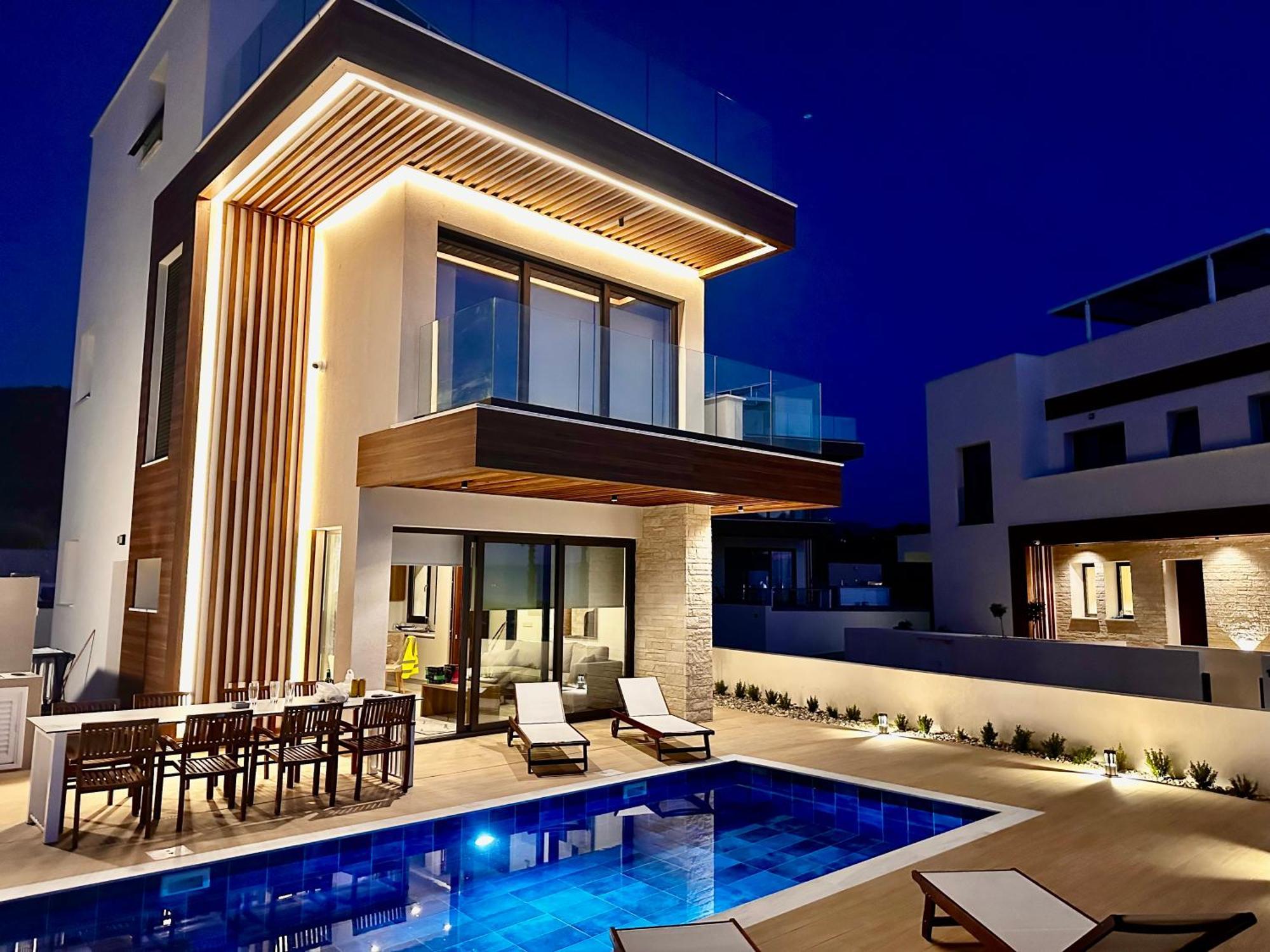 Santa Barbara Seafront Villas W Jacuzzi Pool Paphos Buitenkant foto